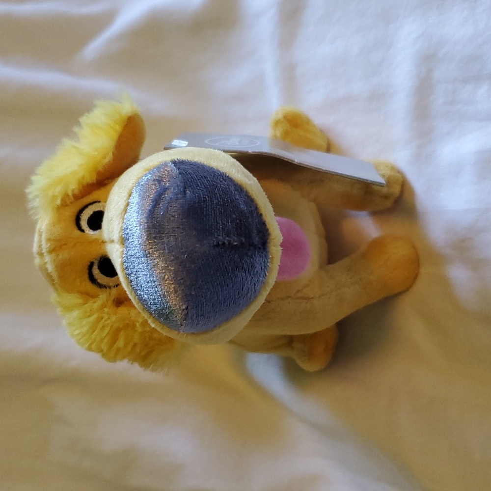 Disney Yellow Plush Dog with Blue Nose and Pink Tongue